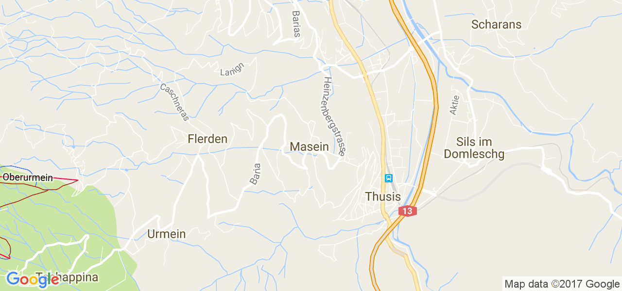 map de la ville de Masein