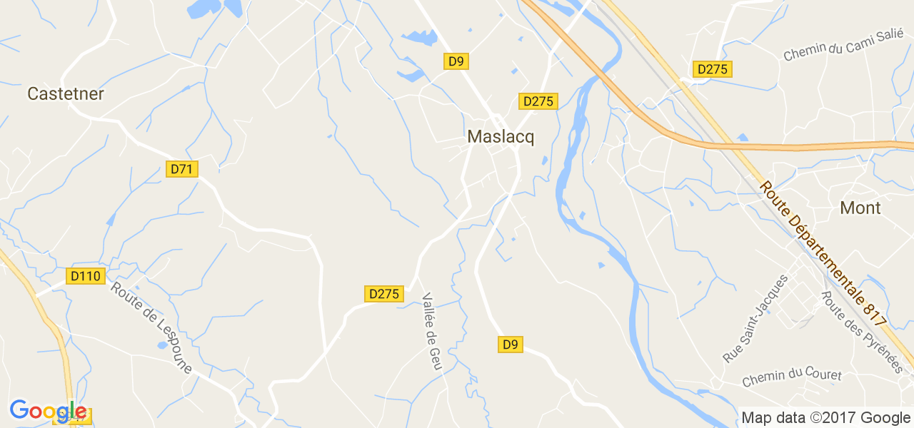 map de la ville de Maslacq