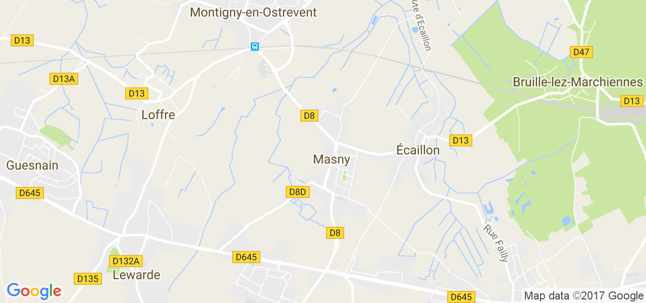 map de la ville de Masny