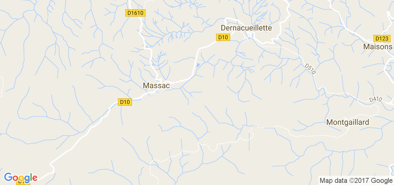 map de la ville de Massac