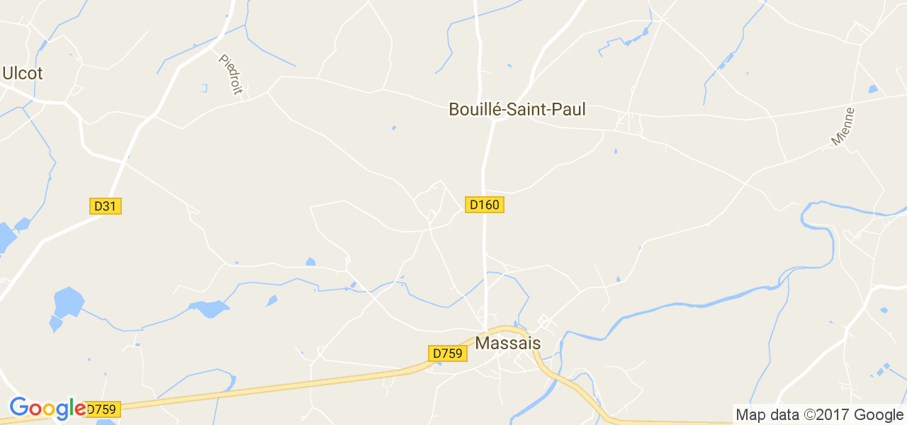 map de la ville de Massais