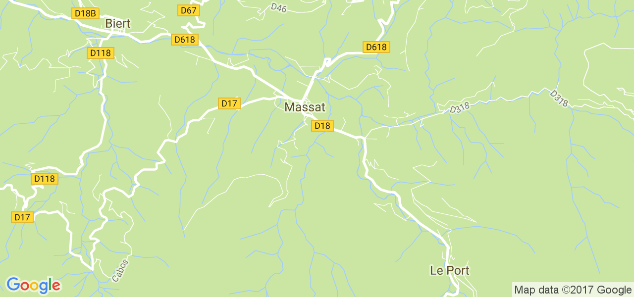 map de la ville de Massat