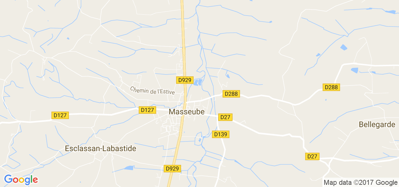 map de la ville de Masseube