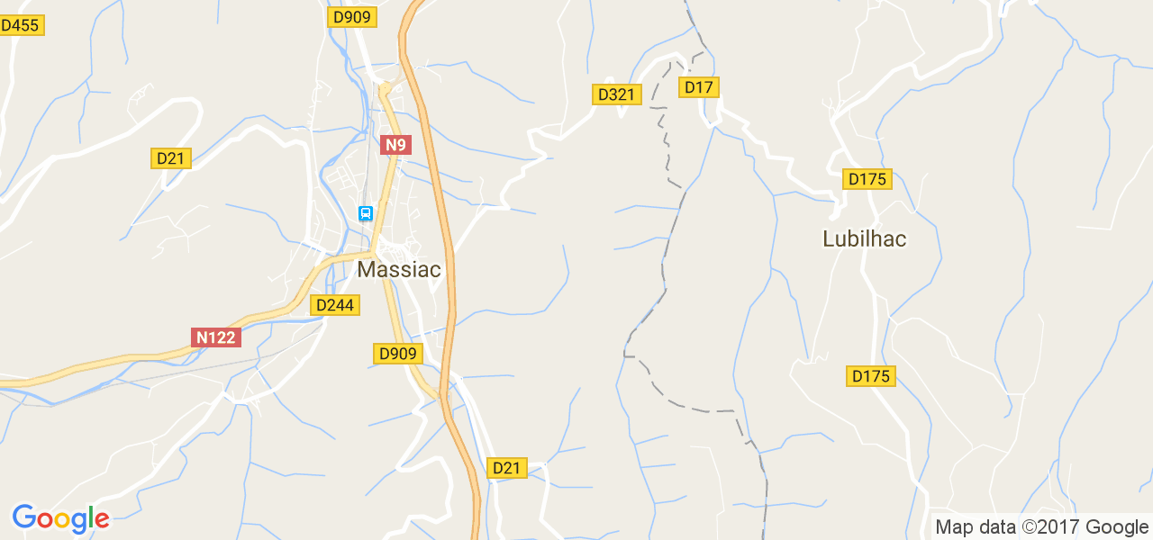 map de la ville de Massiac