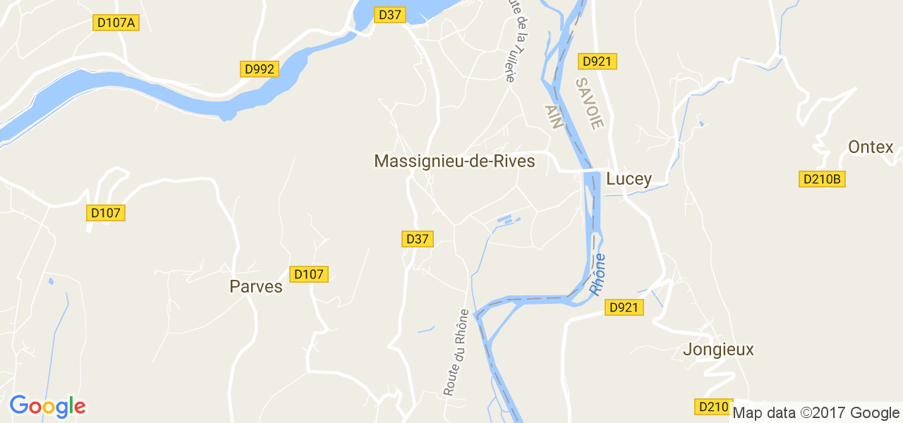 map de la ville de Massignieu-de-Rives