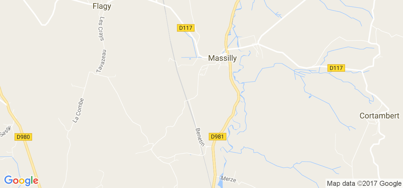 map de la ville de Massilly