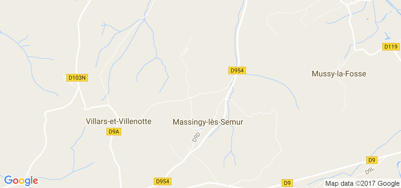 map de la ville de Massingy-lès-Semur