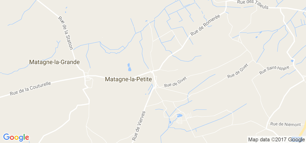 map de la ville de Matagne-La-Petite