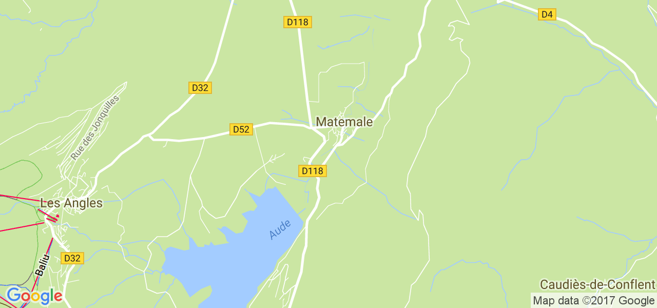 map de la ville de Matemale