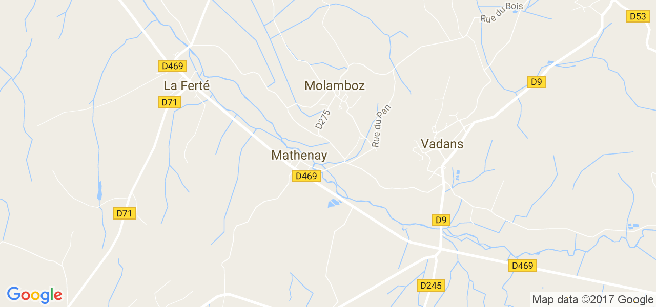 map de la ville de Mathenay