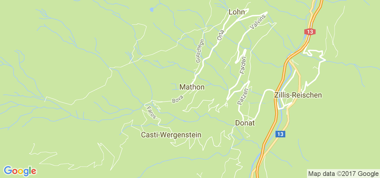 map de la ville de Mathon