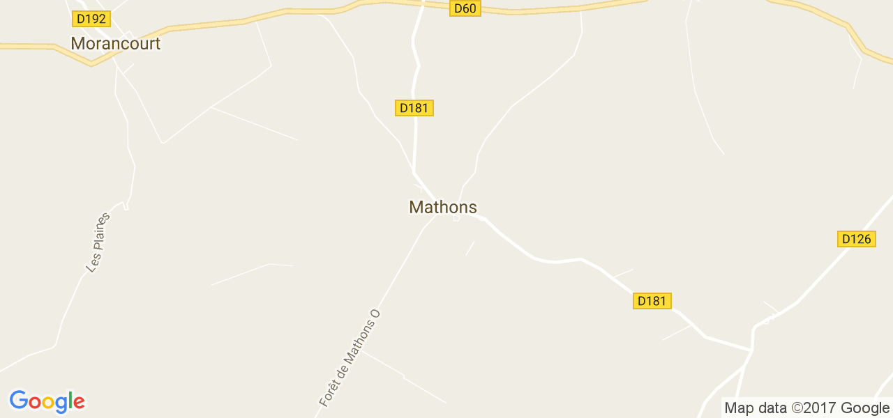 map de la ville de Mathons