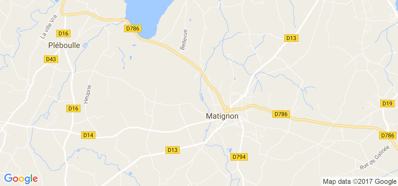 map de la ville de Matignon