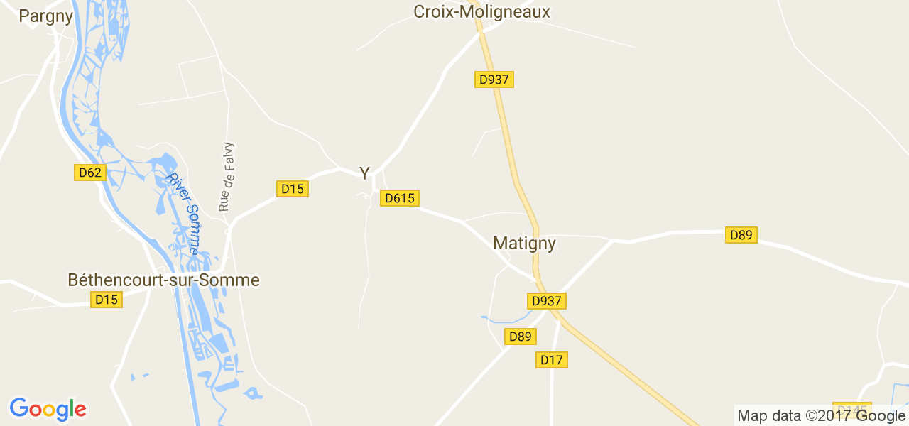 map de la ville de Matigny