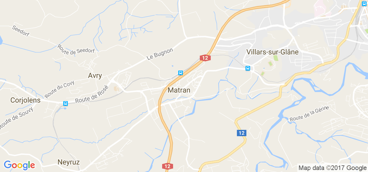 map de la ville de Matran