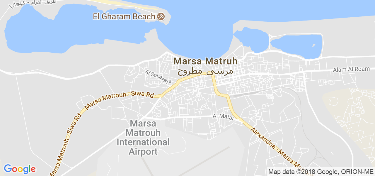 map de la ville de Matruh