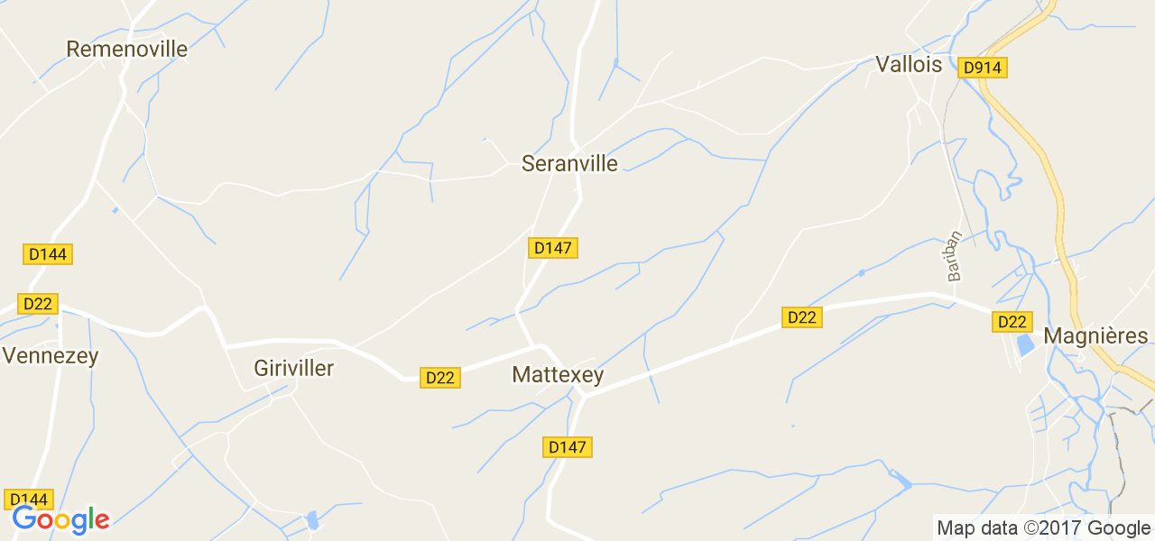 map de la ville de Mattexey