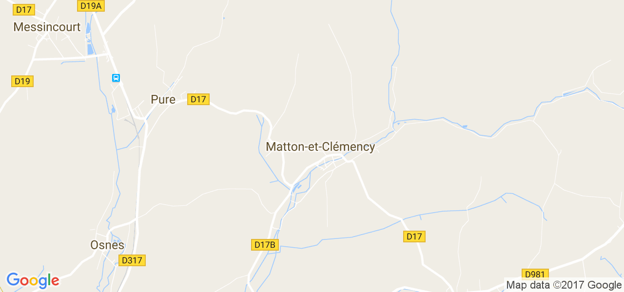 map de la ville de Matton-et-Clémency