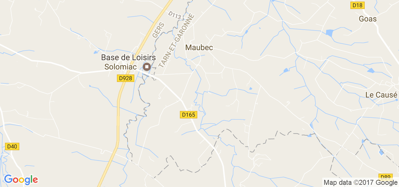 map de la ville de Maubec