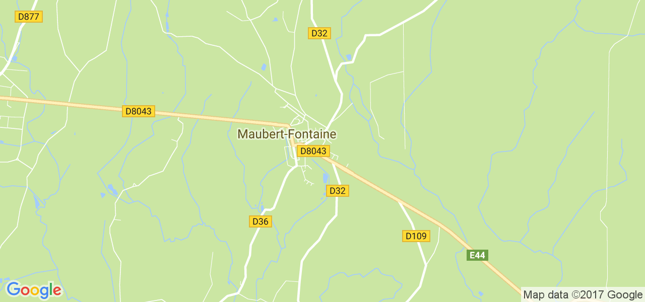 map de la ville de Maubert-Fontaine