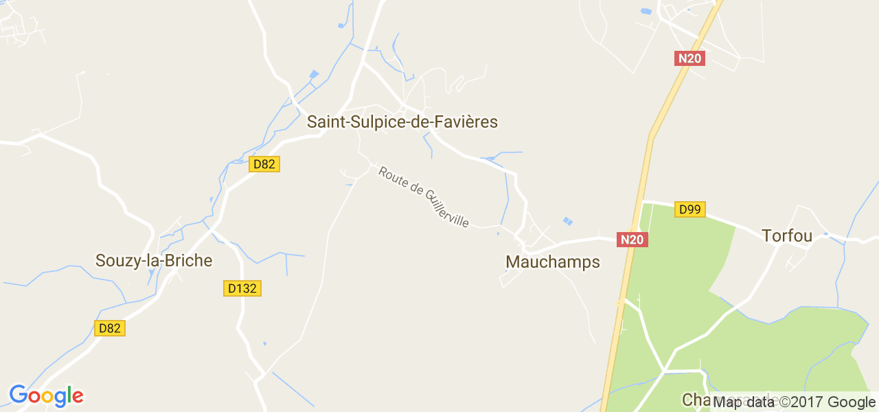 map de la ville de Mauchamps