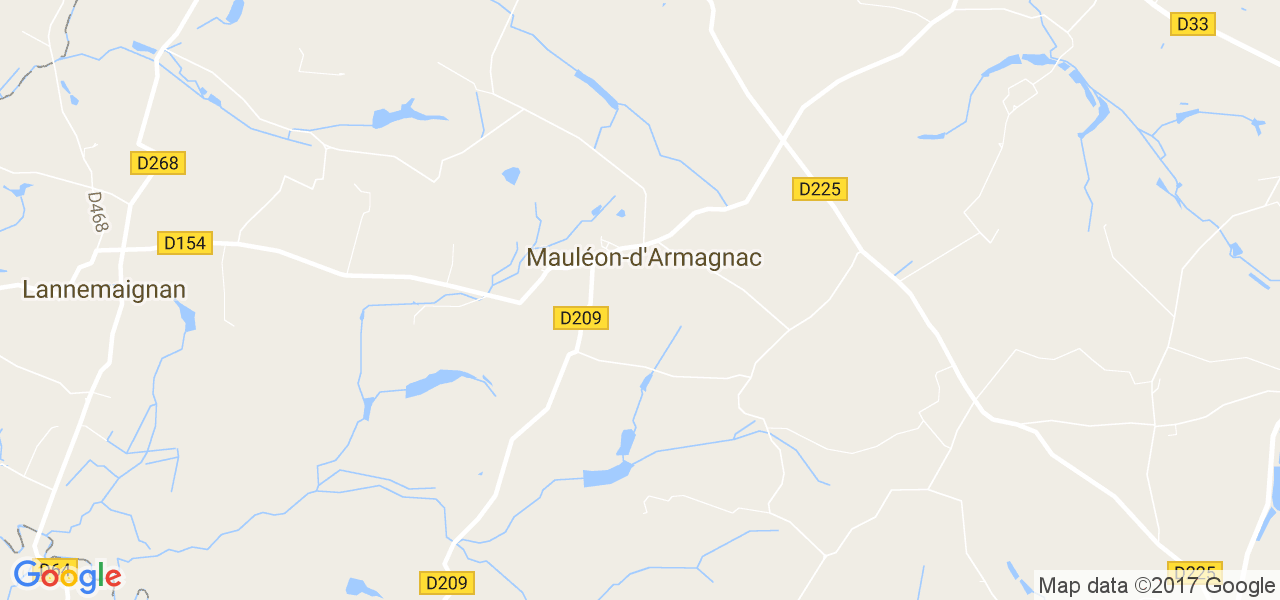 map de la ville de Mauléon-d'Armagnac