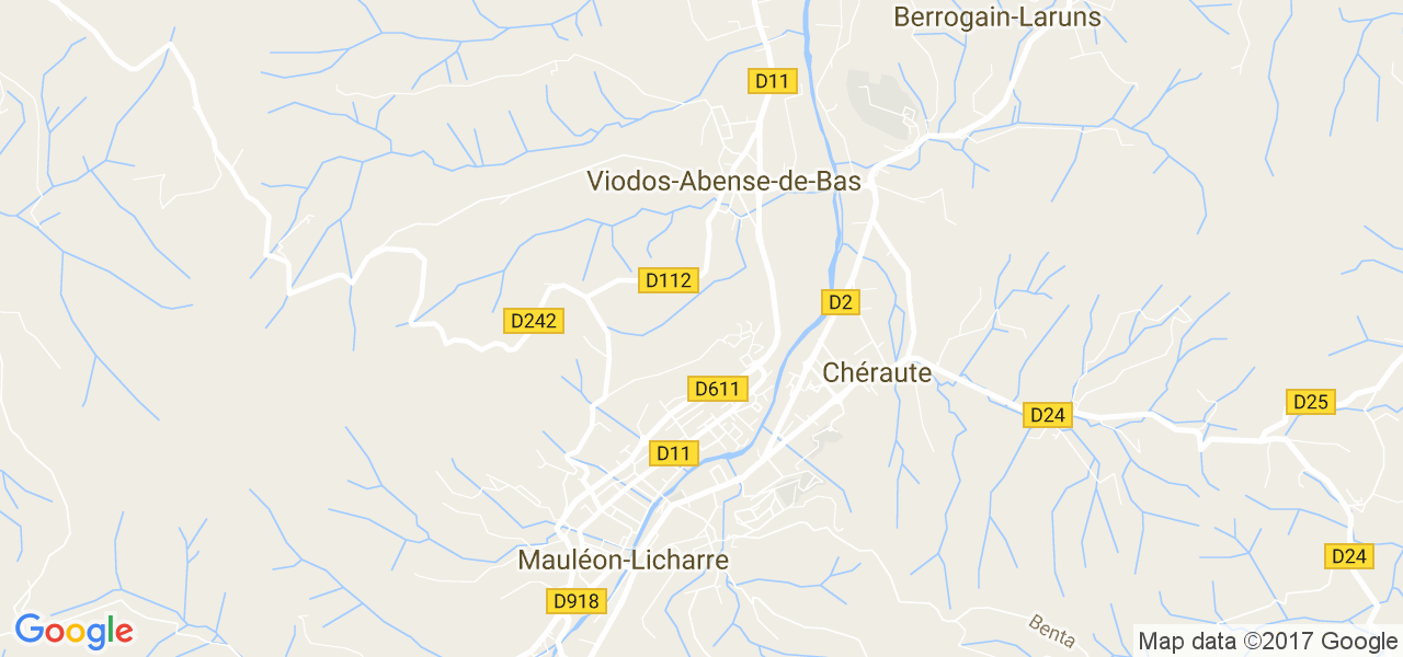 map de la ville de Mauléon-Licharre