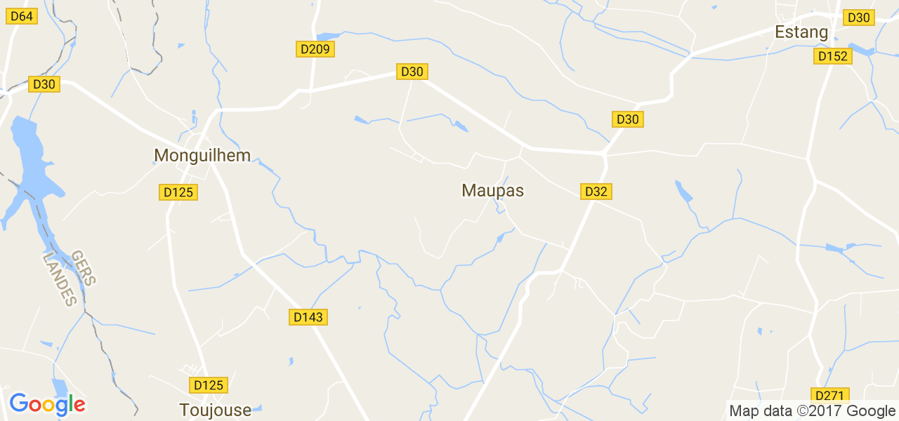 map de la ville de Maupas