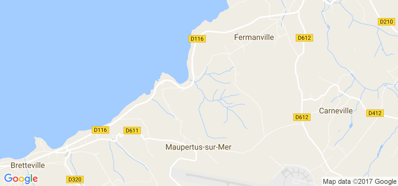 map de la ville de Maupertus-sur-Mer