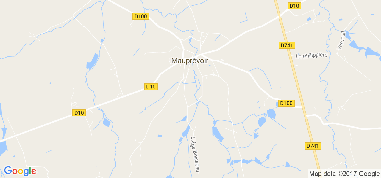 map de la ville de Mauprévoir