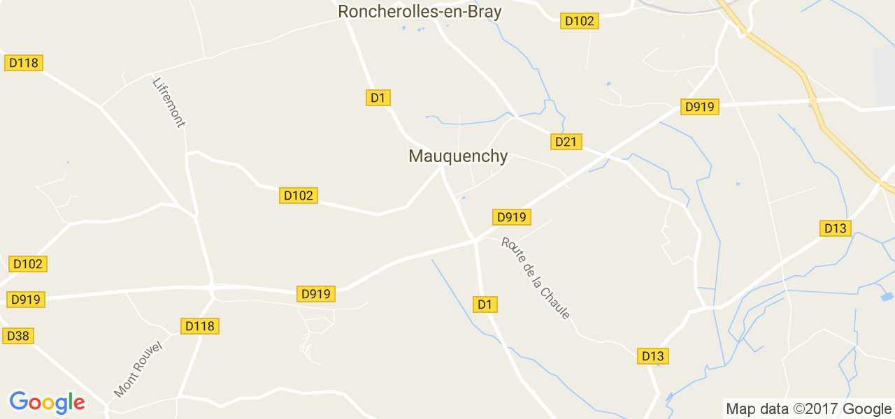 map de la ville de Mauquenchy