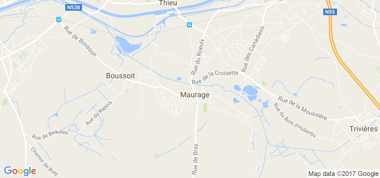 map de la ville de Maurage