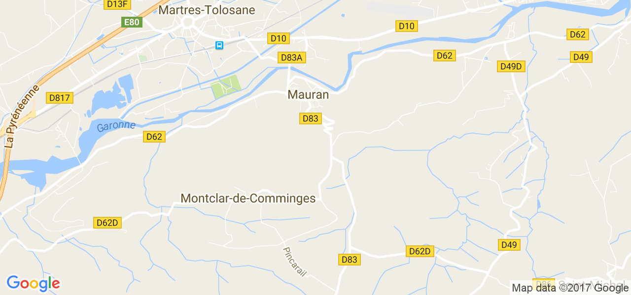 map de la ville de Mauran