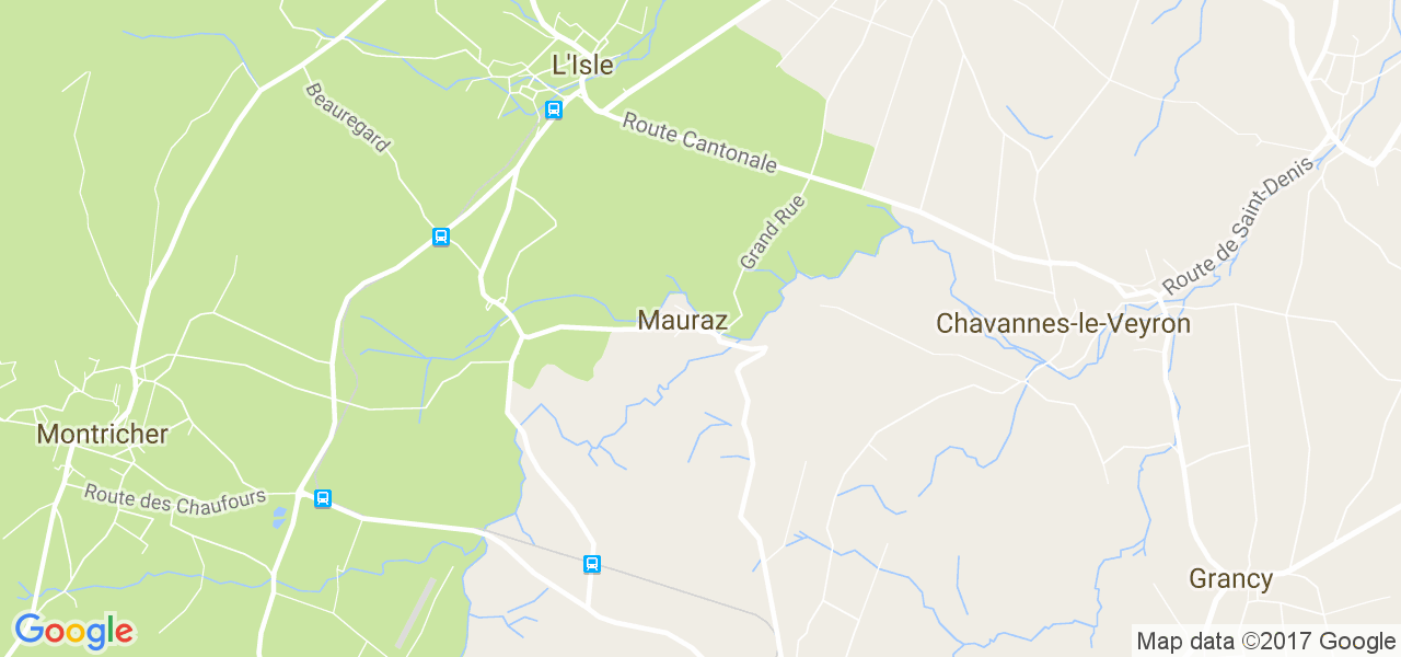 map de la ville de Mauraz