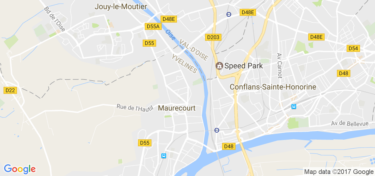 map de la ville de Maurecourt