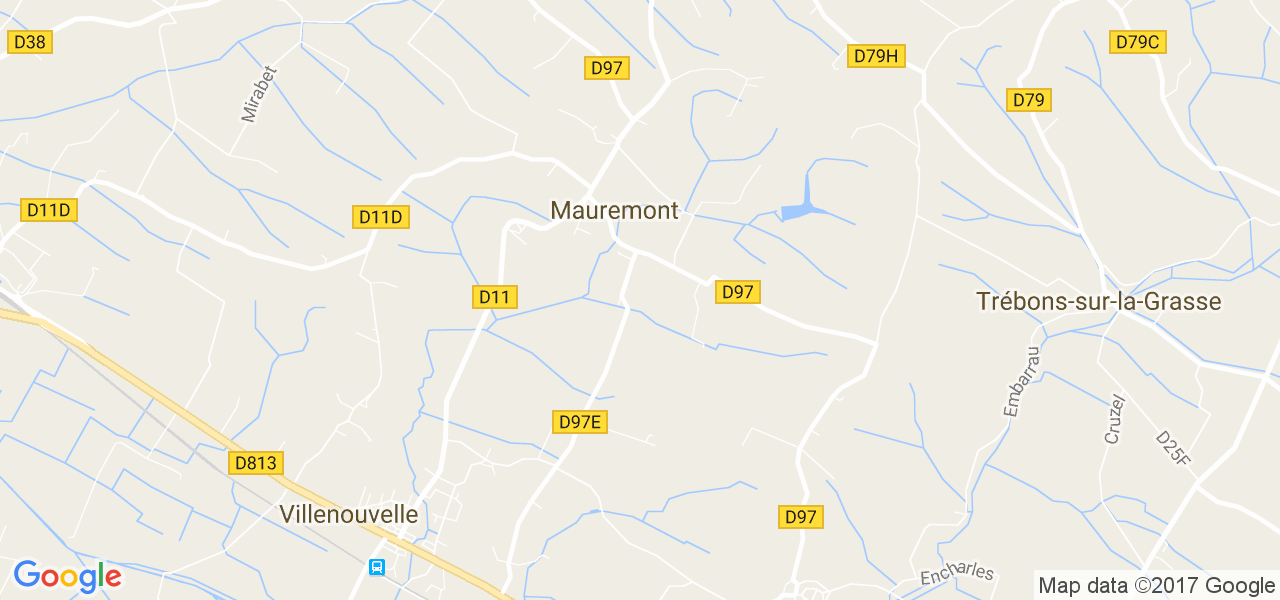 map de la ville de Mauremont