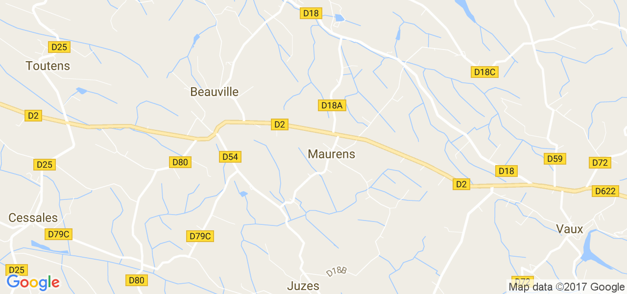 map de la ville de Maurens