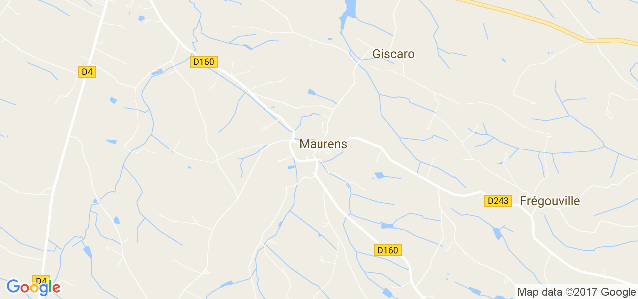 map de la ville de Maurens