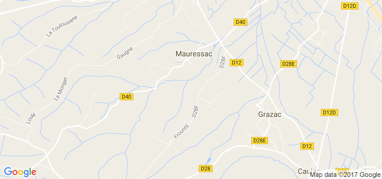 map de la ville de Mauressac