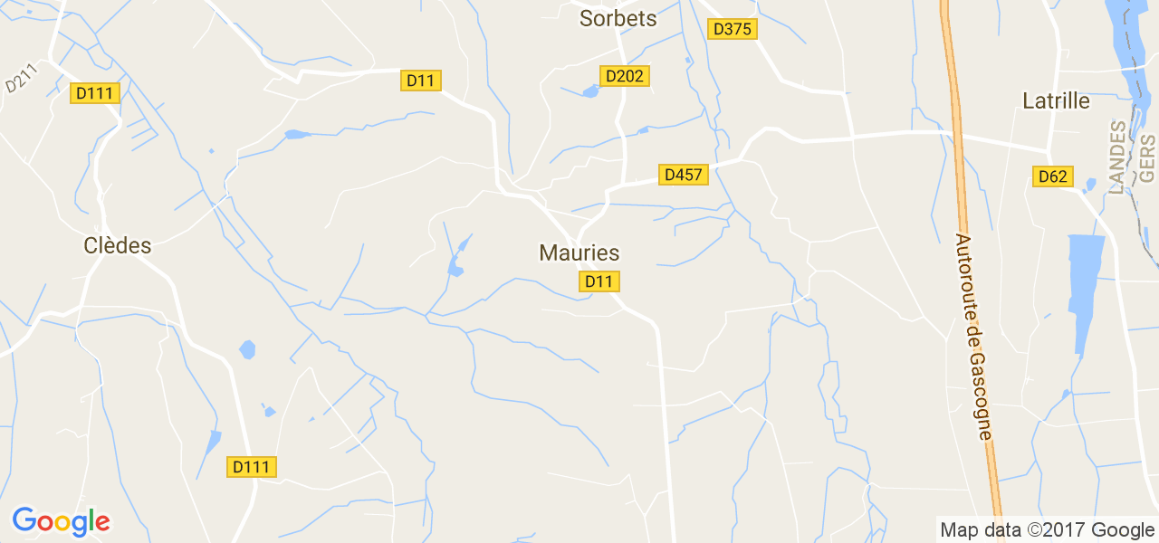 map de la ville de Mauries