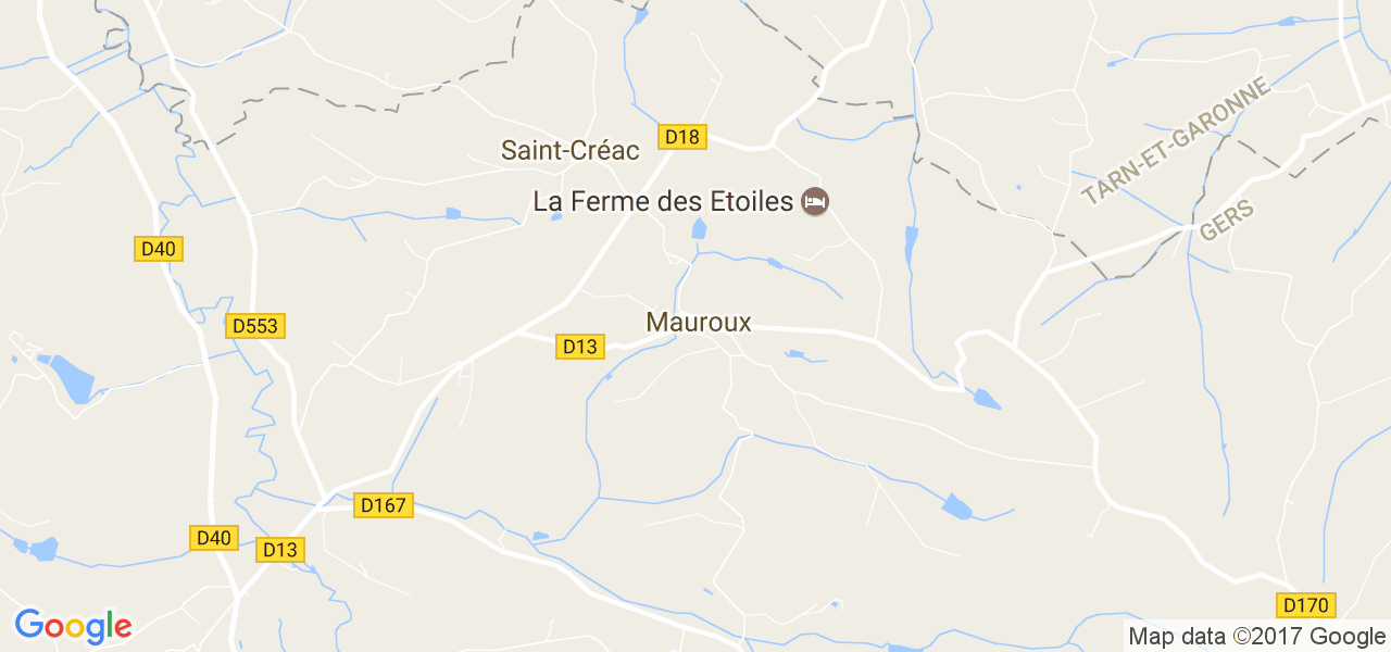 map de la ville de Mauroux