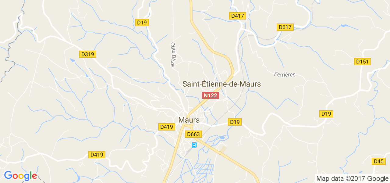 map de la ville de Maurs