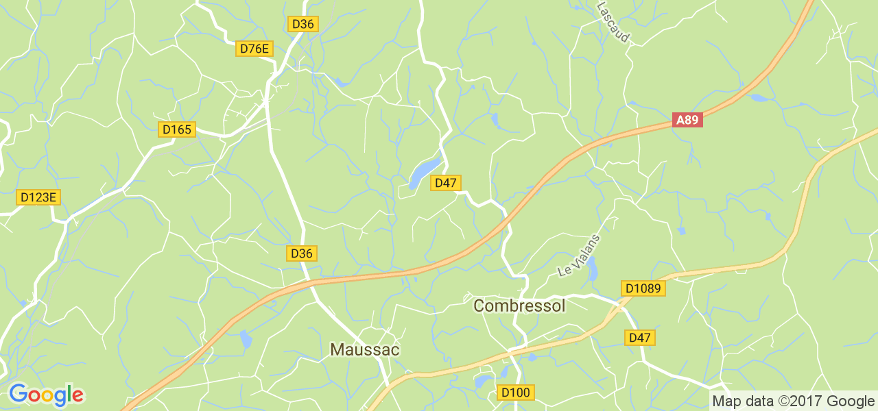 map de la ville de Maussac