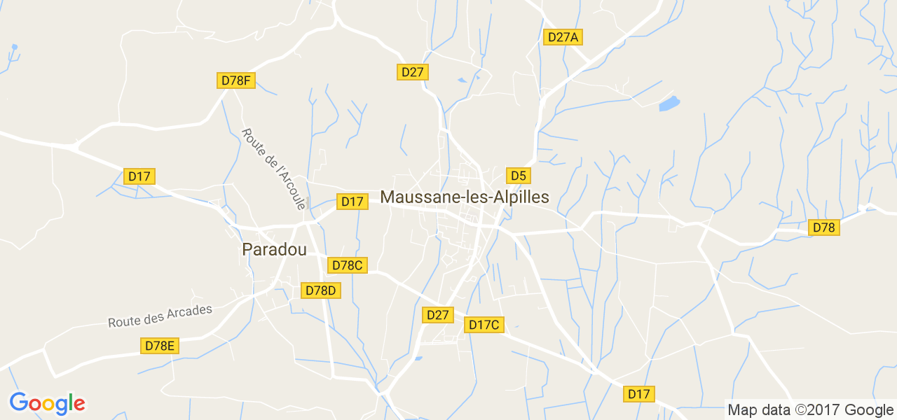 map de la ville de Maussane-les-Alpilles