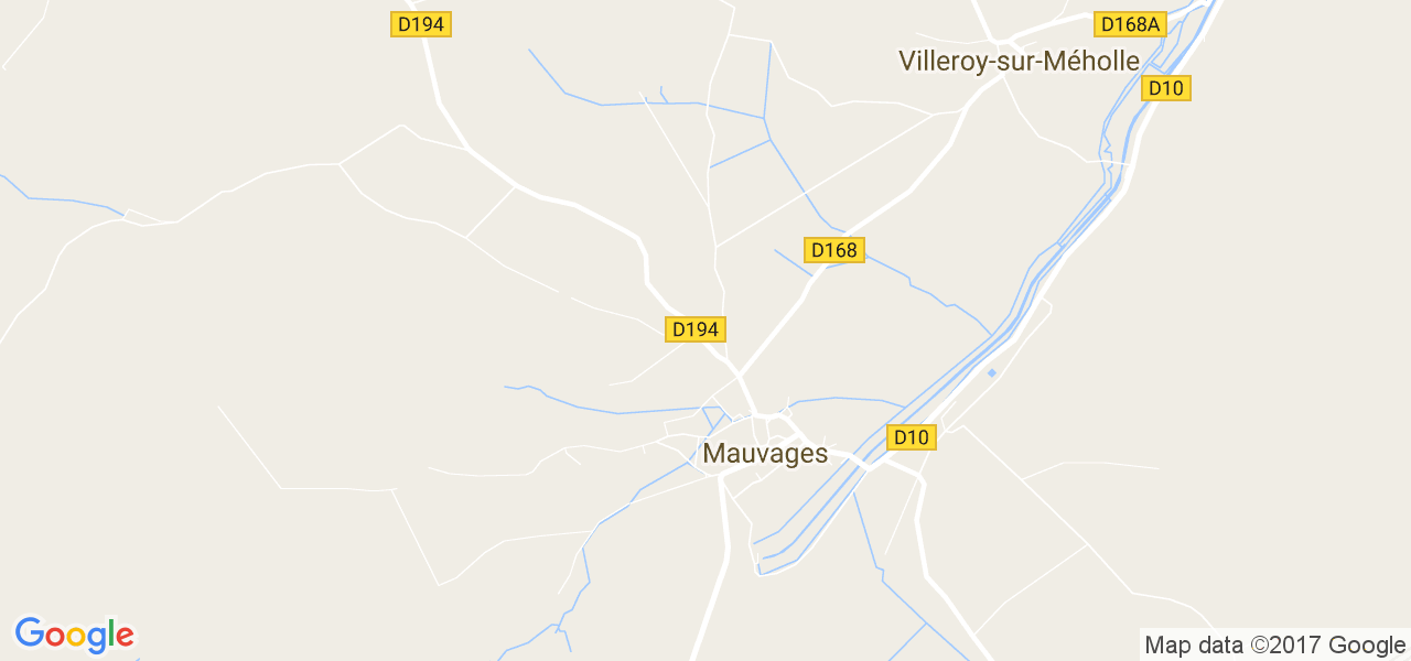 map de la ville de Mauvages