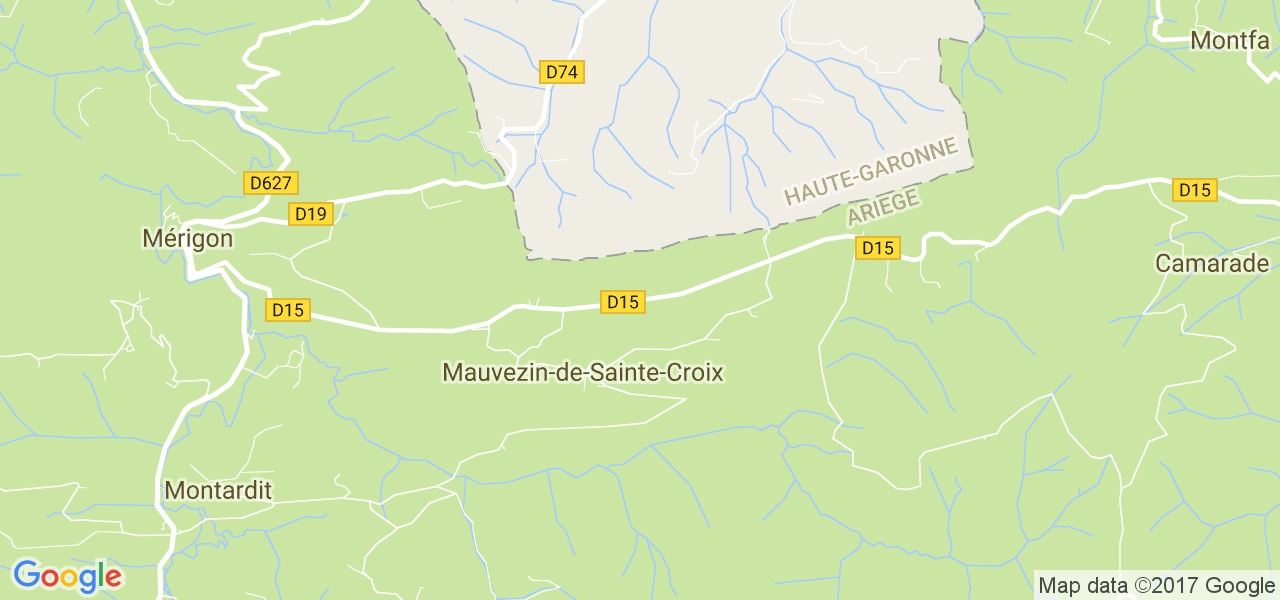 map de la ville de Mauvezin-de-Sainte-Croix