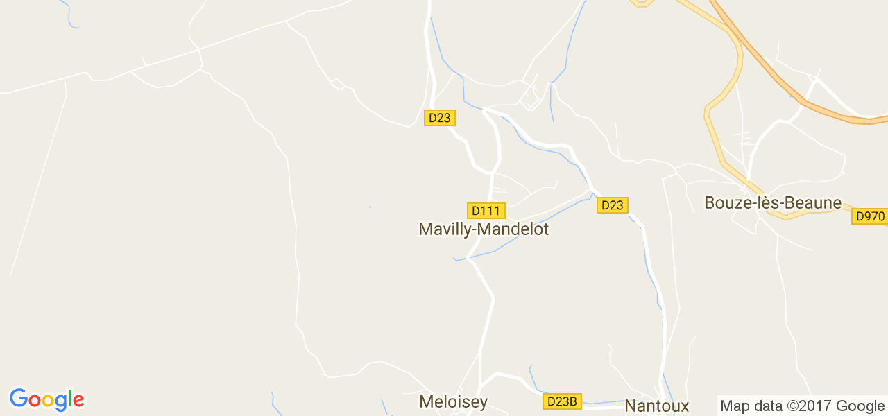 map de la ville de Mavilly-Mandelot