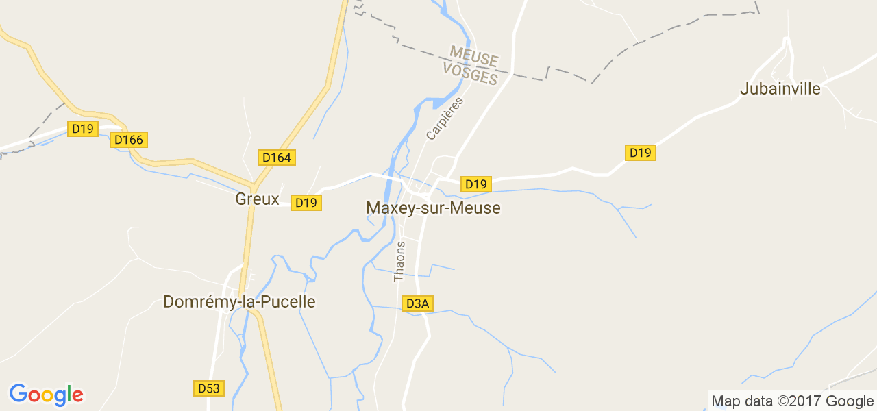 map de la ville de Maxey-sur-Meuse