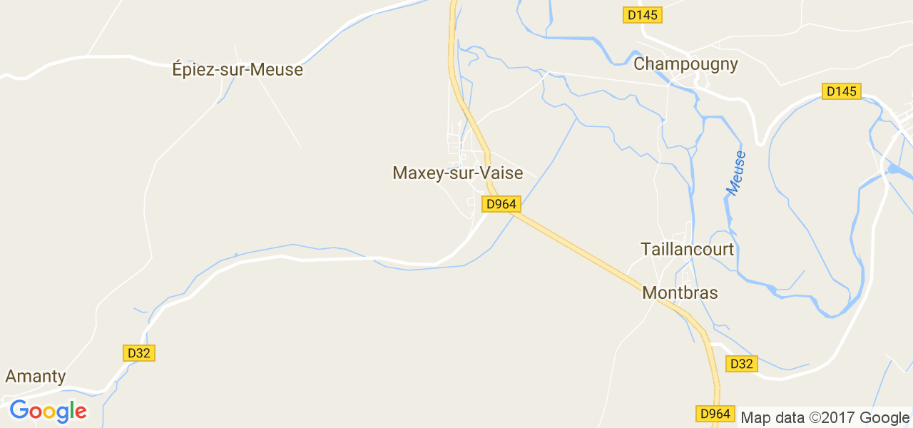 map de la ville de Maxey-sur-Vaise