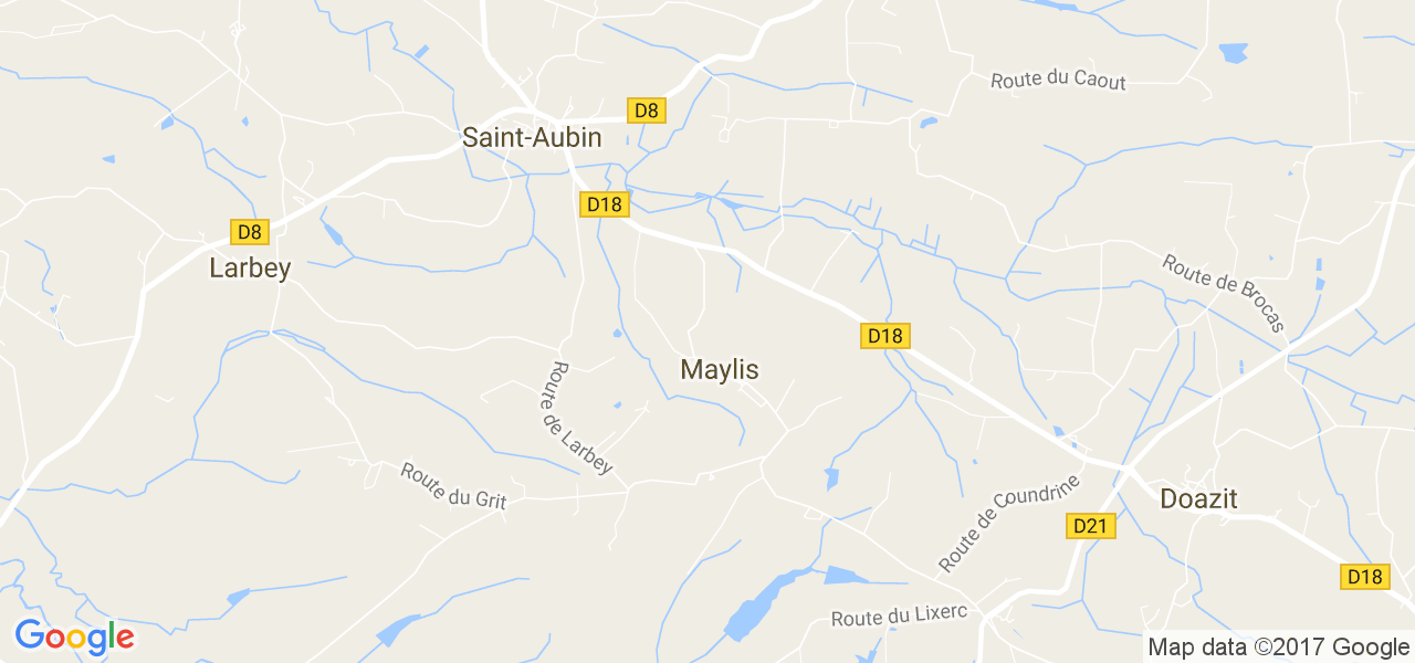 map de la ville de Maylis